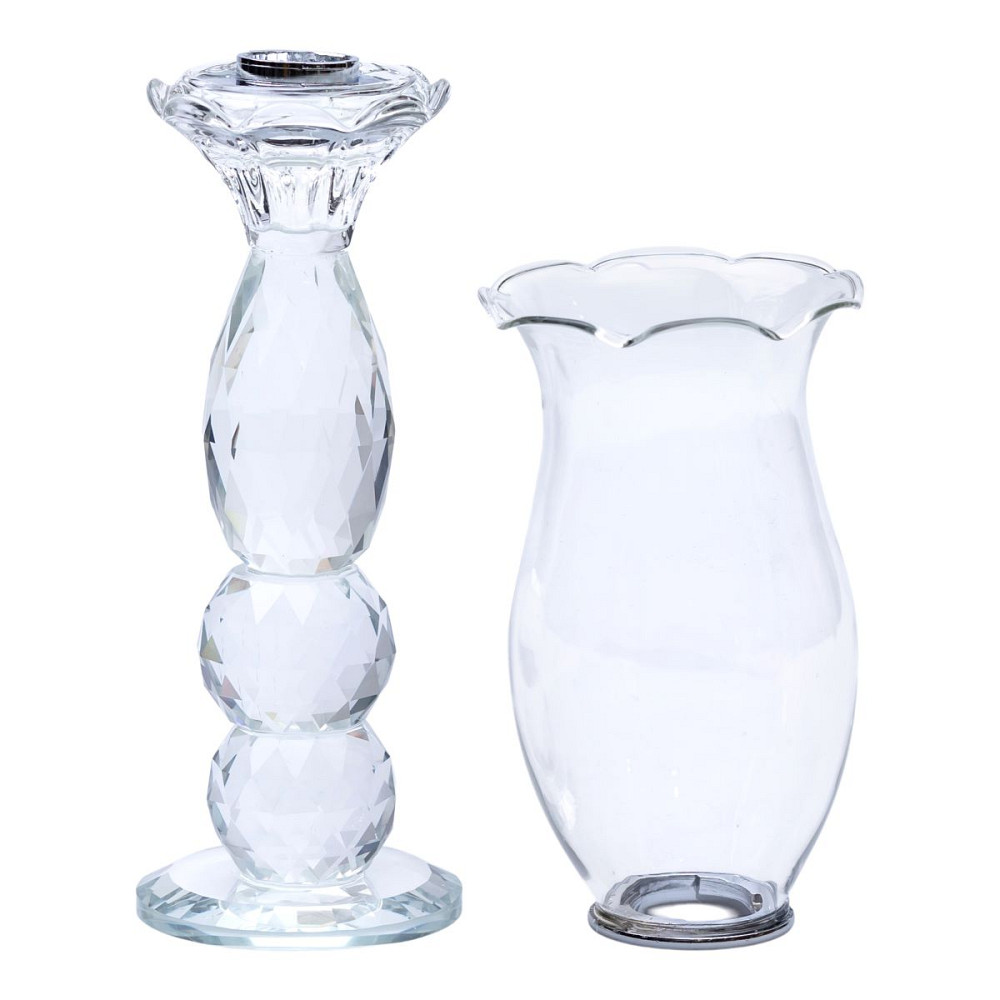 Yiwu Підсвічник скляний 7×31.5 см підсвічник декоративний келих на ніжці HP-4-5M Коломия - фото 2