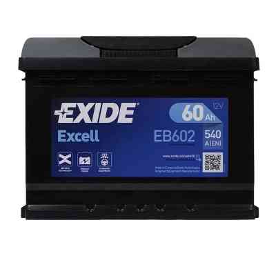 Аккумулятор автомобильный EXIDE EXCELL 60Ah Н Ев (-/+) (540EN) (EB602) Винница