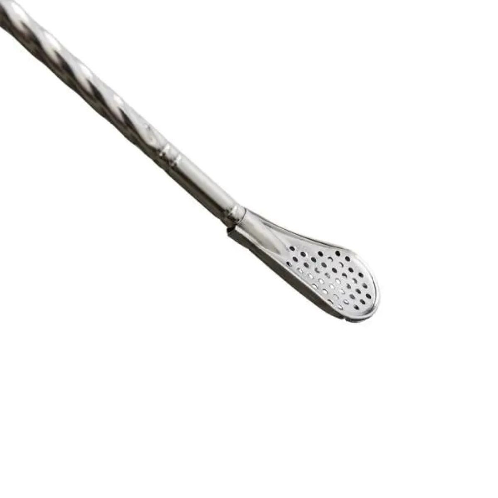 Yiwu Набір багаторазових ложок-трубочок 6 шт для напоїв 19.5 см зі щіткою для миття з нержавіюч Київ - фото 2