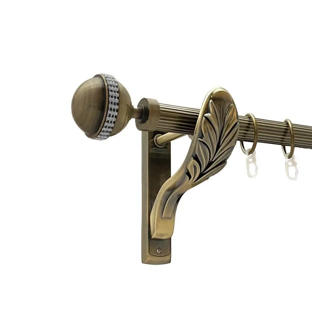 Карниз Orvit Авея металевий однорядний ретро рифлена труба кільце металеве Антик 25 мм 200 см (00-00016571) Львов - изображение 1