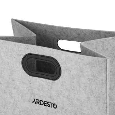Корзина для белья Ardesto Prestigio Серая 68 л (ARHC2401FG) Вінниця