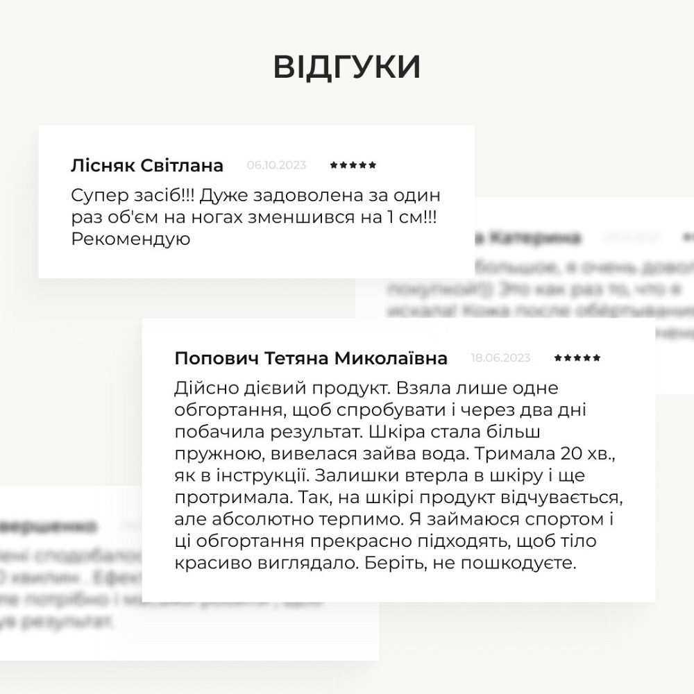 Антицелюлітні обгортання + рідина з охолоджувальним ефектом Hillary Anti-cellulite Cooling Effect (12 процедур) Київ - фото 10