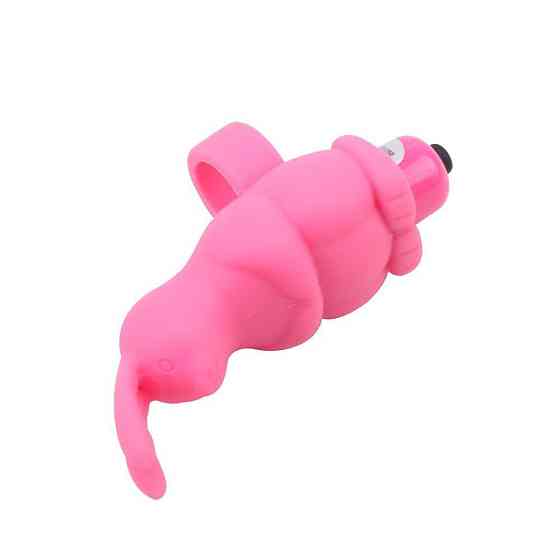 Вибратор для клитора на палец Chisa Mis Sweet Sweetie Rabbit в форме кролика, розовый Sex Aura Киев