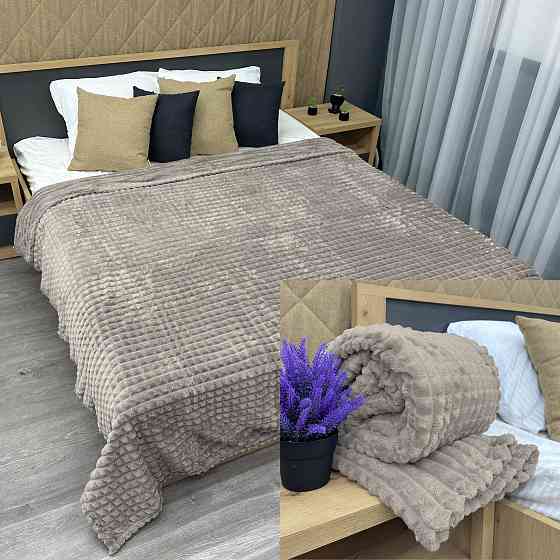 Плед-покривало Кубик 200х220 см (+-10см) Світло-сірий (87-228) Київ