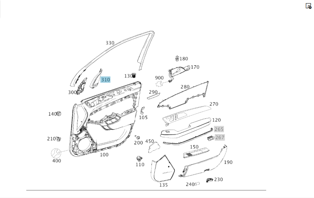 Mercedes-Benz  A1667200244 9051 Накладка ВЧ динаміка передніх правих дверей чорна ML/GLE W166 GL/GLS X166 Одеса - фото 2