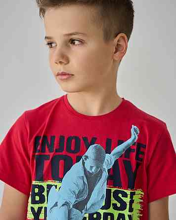 Подростковый комплект с шортами на мальчика Tom John - Скейт - Family look папа/сын 89901 12-13 Киев