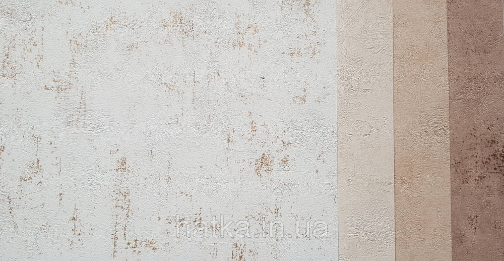Шпалери вініл на флізеліні Caselio 0.53х10 Beton 2 під штукатурку під бетон біло-бежеві різні відтінки Київ - фото 2