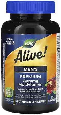 Вітаміни для чоловіків Nature's Way Alive! Men's Gummy Vitamins, 75 жувальних таблеток Київ