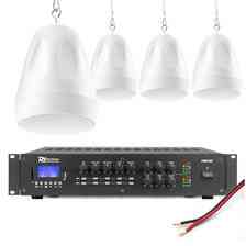 Колонка  Zestaw białych głośników wiszących 4 x 6.5" PDS65W z wzmacniaczem matrycowym 2 strefowym Київ