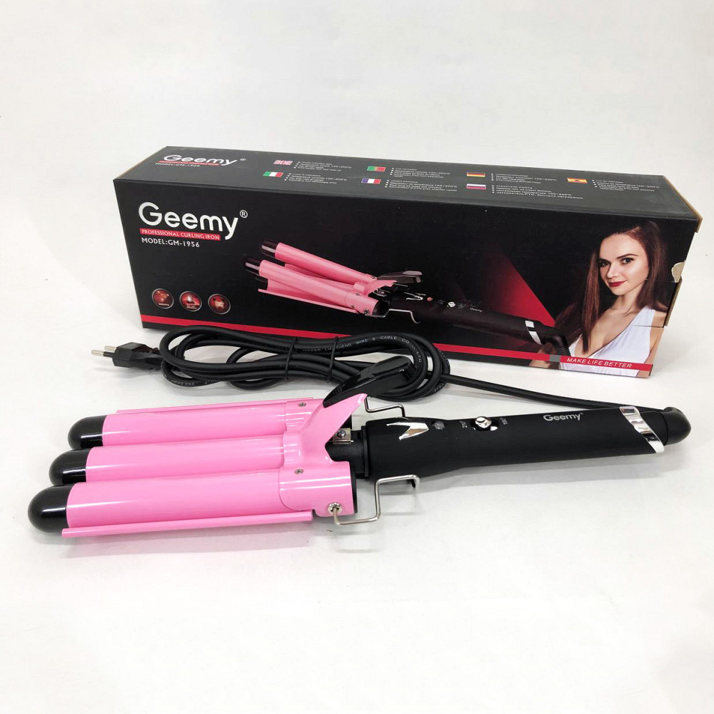 Багатофункціональні плойки для волосся GEMEI GM-1956-25 тройная Щипці для волосся об'ємної зачіски TD-18 Львів - фото 11