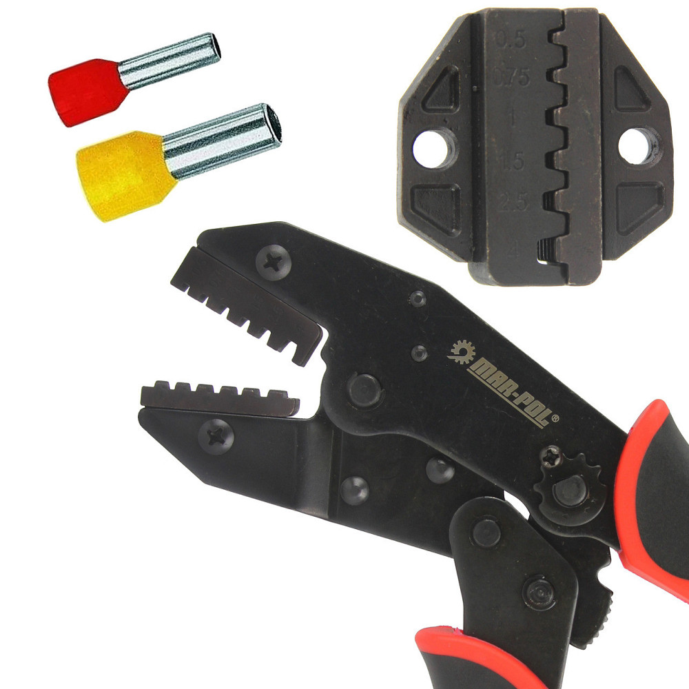 Клещи-кримпер для разъемов с 5 комплектами переменных матриц в кейсе Mar-Pol (M49533) Нововолынск - изображение 7