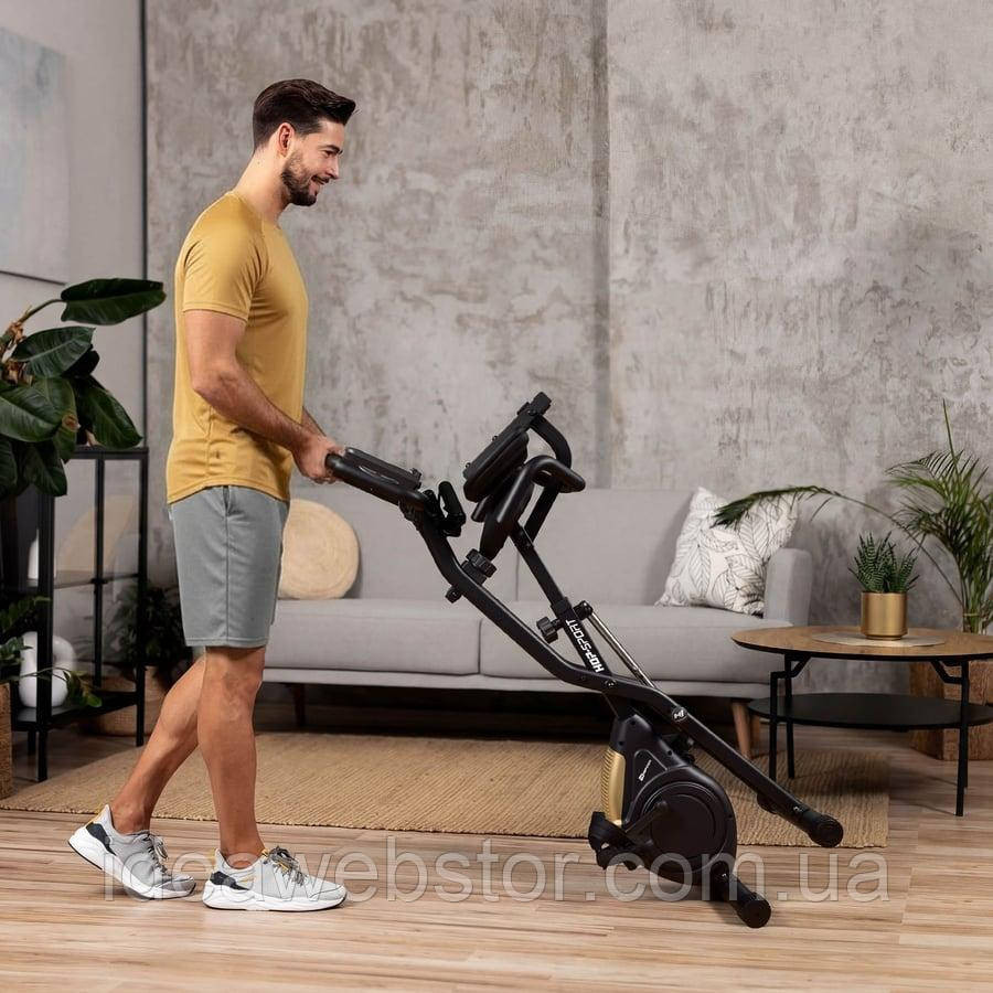 Велотренажер Hop-Sport HS-3030X Apeks X-Bike чорно-золотистий Київ - фото 10