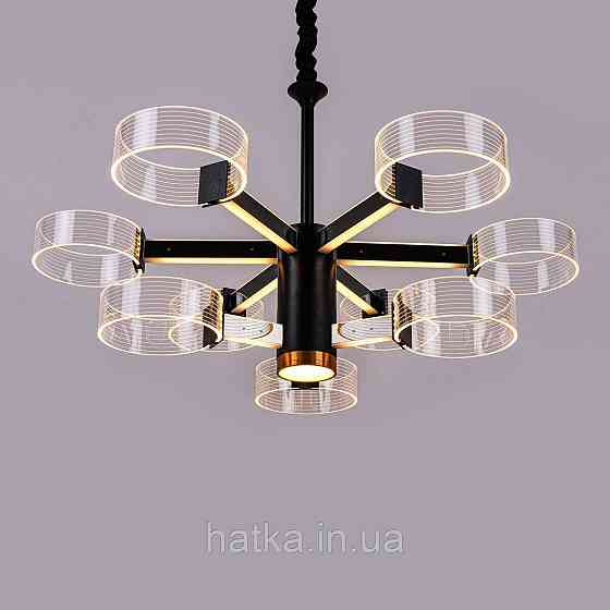 Люстра светодиодная акриловая Sirius N 3705-6 3 BLACK GD 98W Киев