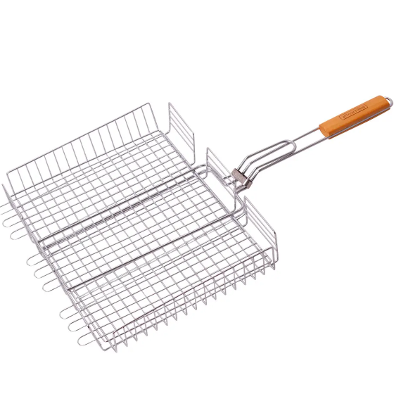 Решітка-гриль глибока з дерев'яною ручкою 40*30*7см Скаут Житомир - фото 2