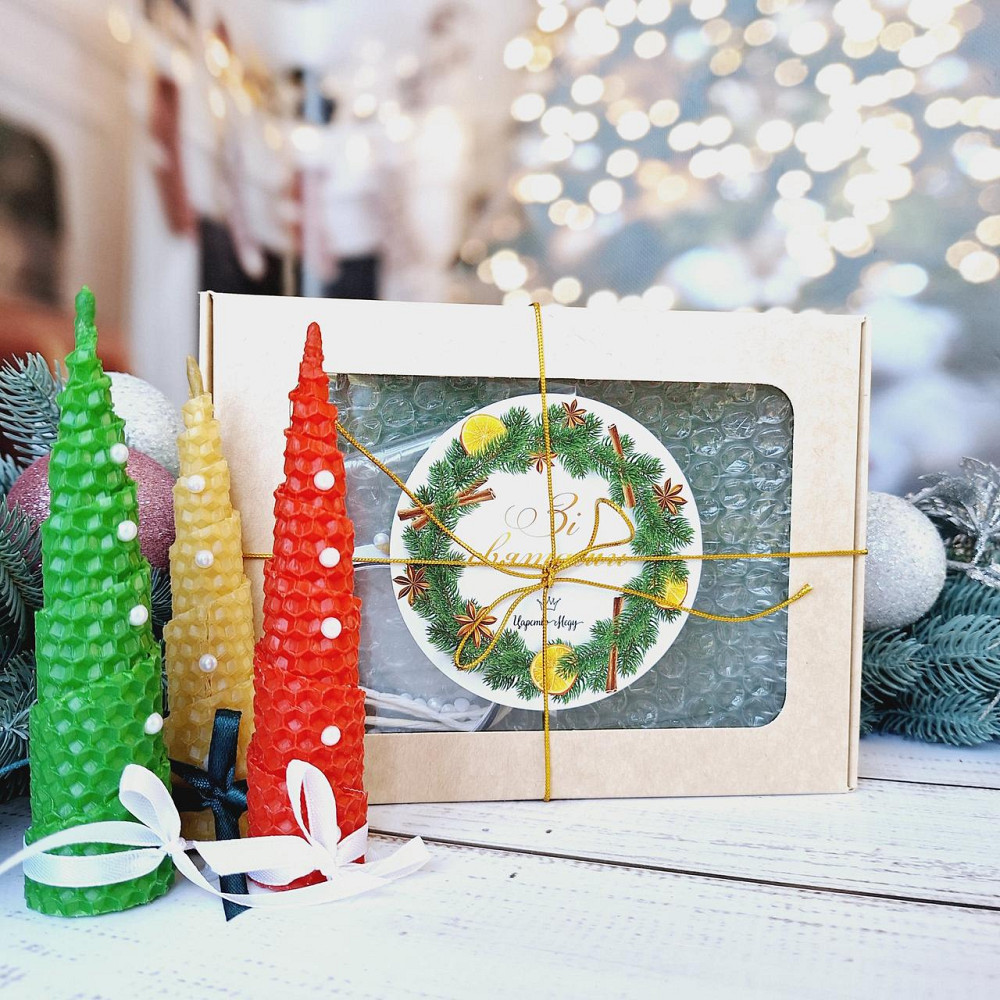 Набір для виготовлення свічок новорічних Ялинки 3 шт Одеса - фото 3