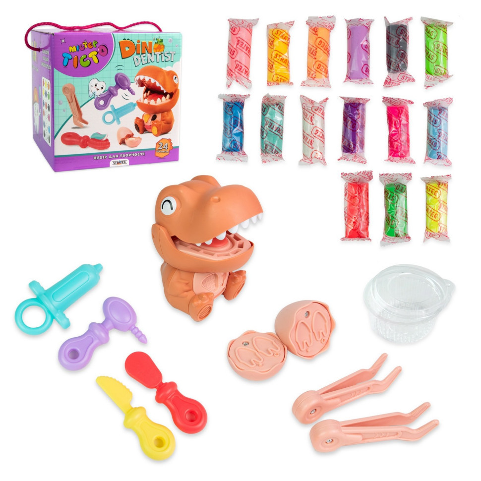 Дитячий набір для творчості "Містер тісто Dino Dentist" 41020, 24 предмети Вінниця - фото 1