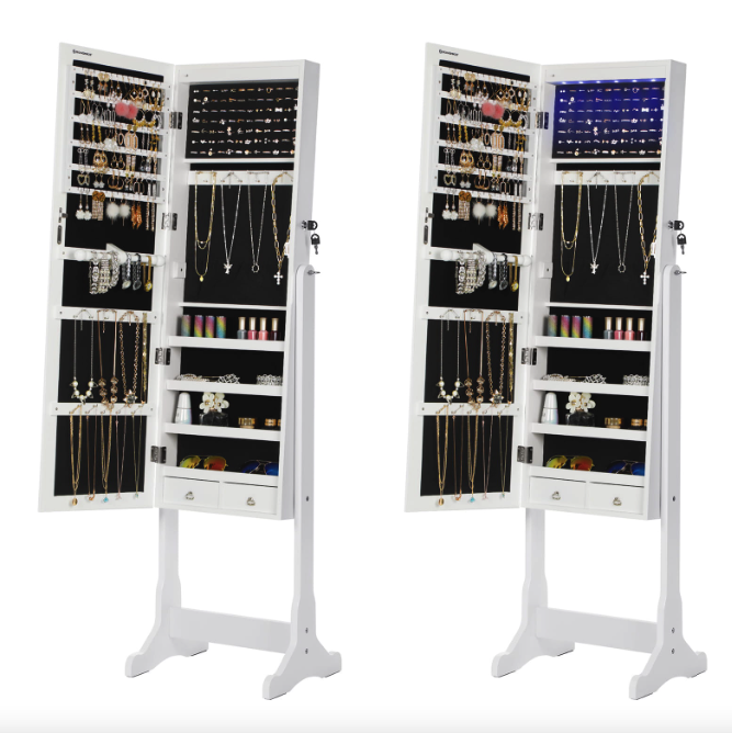 Підлогове дзеркало-шафа Leobert Insignia з підсвіткою білий Київ - фото 5