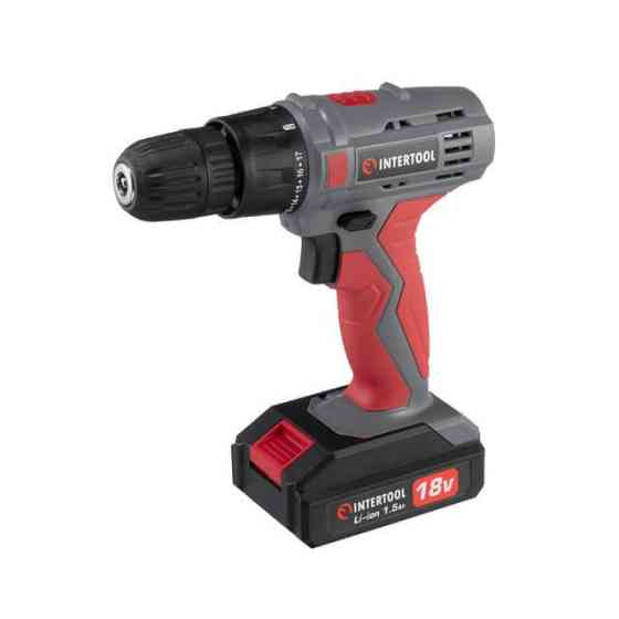 Дриль-шуруповерт акумуляторний 18 В INTERTOOL DT-0315 Коломыя