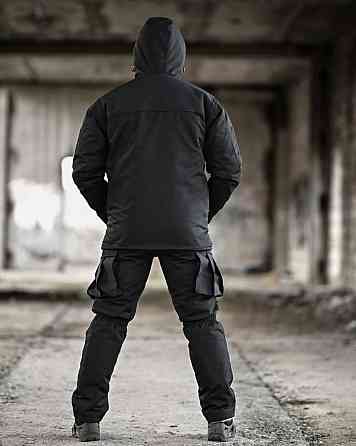 Чоловічий зимовий тактичний костюм NORTHERN чорний Куртка штани на синтепоні теплий Одеса