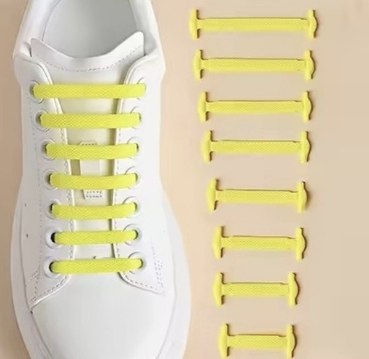 Шнурки силиконовые ленивые 16 шт Желтый Смела - изображение 1