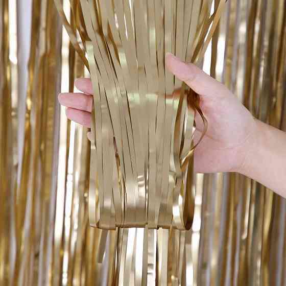 Дождик для фотозоны матовый 3 м на 1 м золотистый Киев