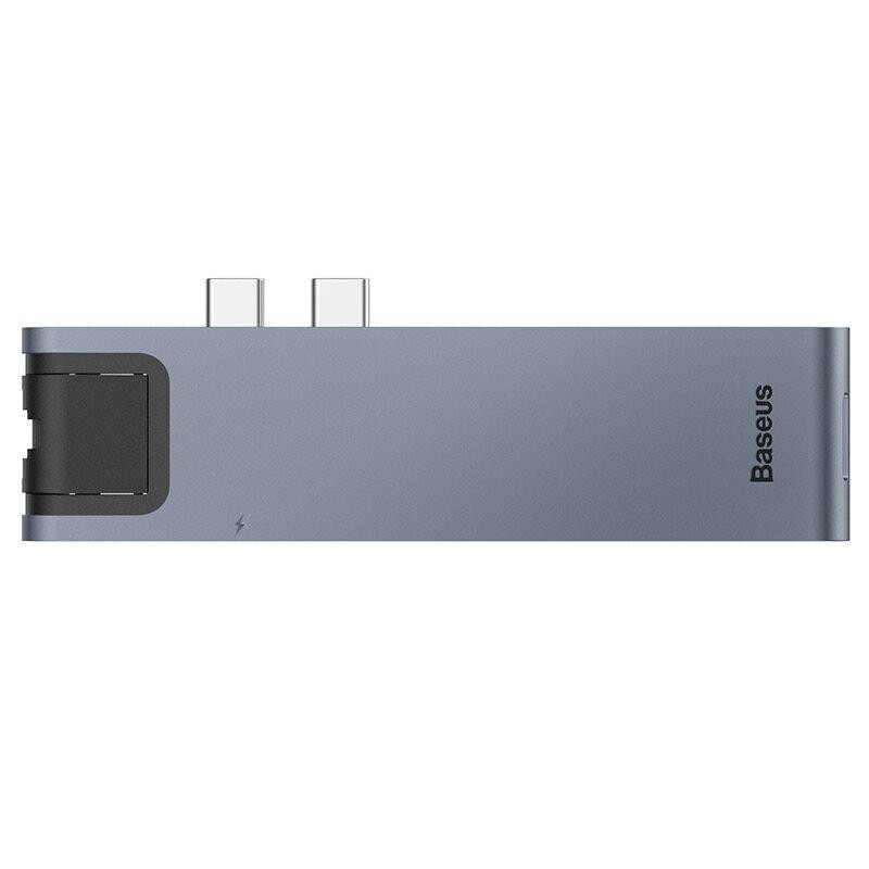 USB Hub Baseus Thunderbolt C Pro Dual Type-C to USB3.0*2+HDMI+RJ45+Type-C PD+ microSD+ SD(CAHUB-L0G) USB Hub Baseus Thunderbolt C Киев - изображение 1