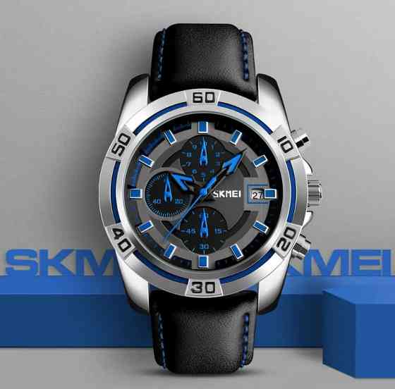 Мужские часы Skmei 9156 avalon черный с синим Винница