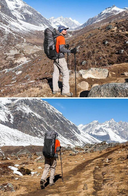 Рюкзак туристичний Naturehike Rock NH19BP095, 60+5 л, чорний Рівне - фото 6