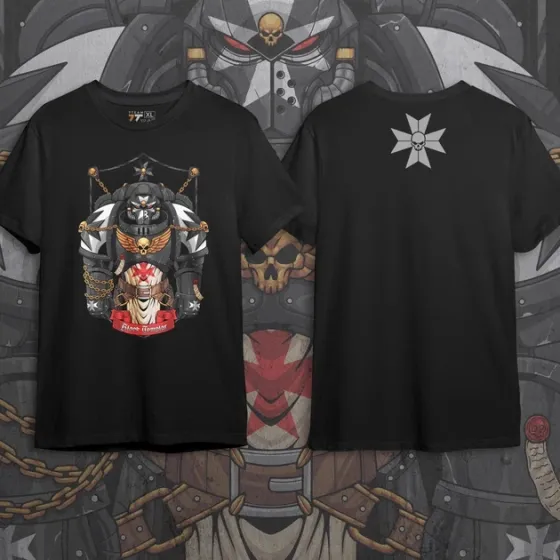 Футболка чоловіча з  принтом WarHammer 40K Black Templare Розмір 48 Дніпро