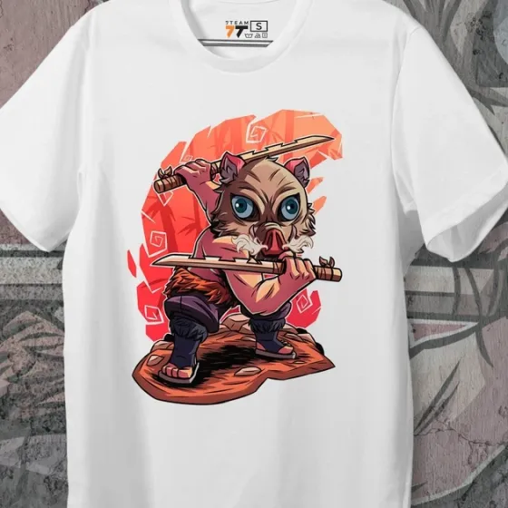 Футболка чоловіча з  принтом Клинок, рассекающий демонов Іноске Кид Розмір 48 Anime0068 Дніпро