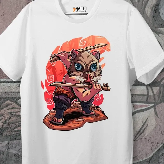 Футболка чоловіча з  принтом Клинок, рассекающий демонов Іноске Кид Розмір 48 Anime0068 Дніпро - фото 3