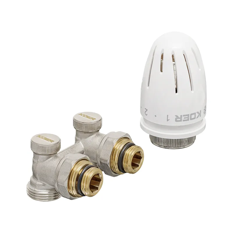 Комплект для нижньої підкл. радіатора Koer SET-21 - 1/2"x3/4"  з термоголовкою ЗЗ   ( KR3173 ) 29765 Харків - фото 1