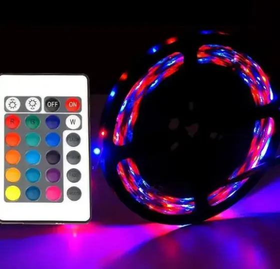 Комплект Светодиодная лента многоцветная 3528 RGB комплект 5м c пультом Коломия