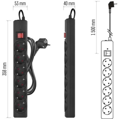 Мережевий подовжувач EMOS P54218 Вінниця - фото 5