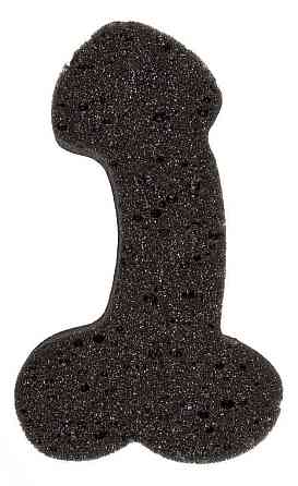 Губка для ванны Sponge Willy Black, 19 см Sex Aura Киев