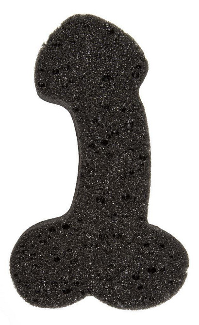 Губка для ванны Sponge Willy Black, 19 см Sex Aura Киев - изображение 1