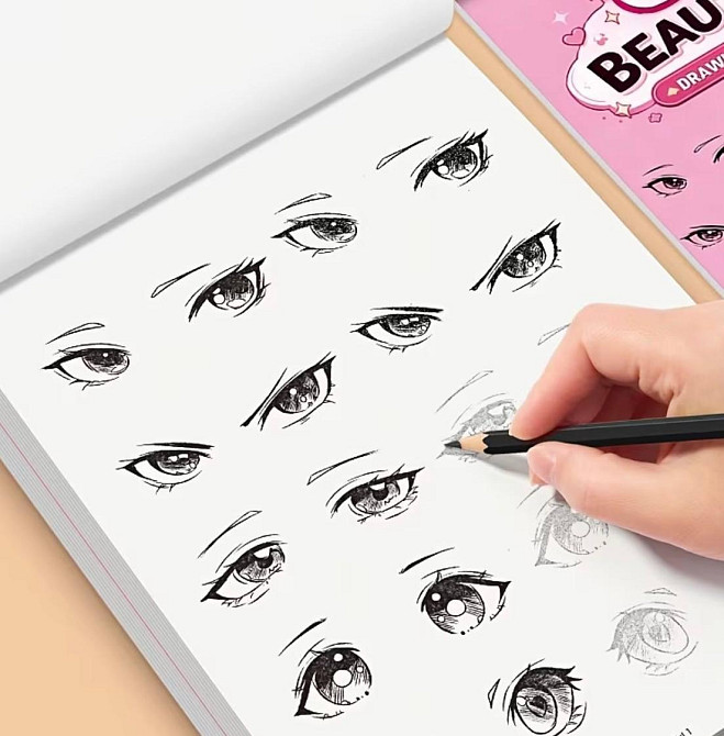 Книга для рисования аниме девушки Comic Beautiful Girls 32 стр 26×18 см — для начинающих Киев - изображение 4