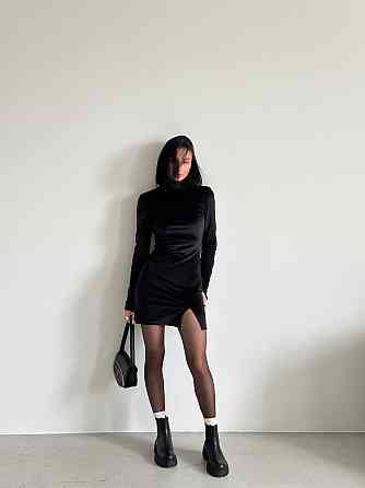 Женское праздничное элегантное велюровое мини-платье Одесса