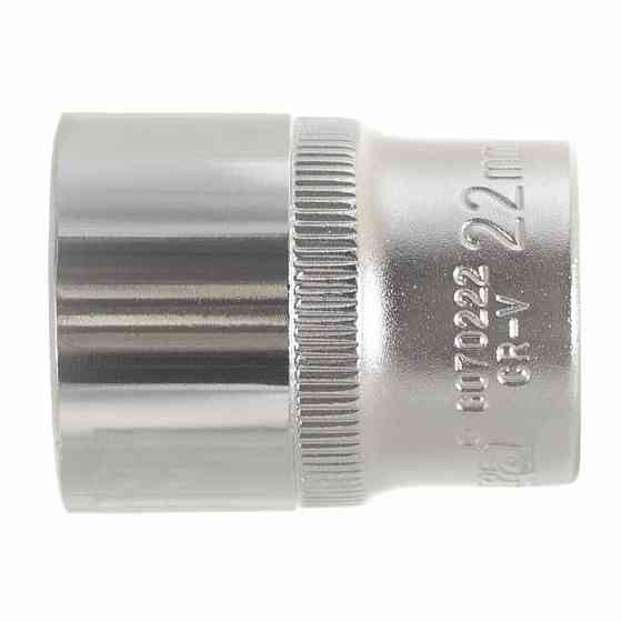 Насадка шестигранна коротка 1/2" 22мм CrV ULTRA (6070222) Рівне