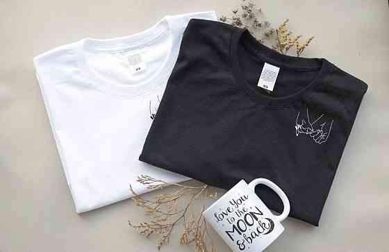 Парні футболки для хлопця та дівчини зі 100% Бавовна — Ручки Чернівці