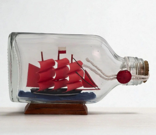Фігурка Вітрильник у пляшці Київ - фото 1