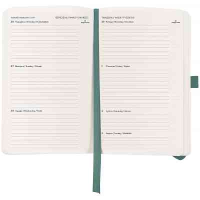 Еженедельник Axent датированный 2026 Partner Soft Skin 125х195, серо-лазурный (8509-26-48-A) Винница