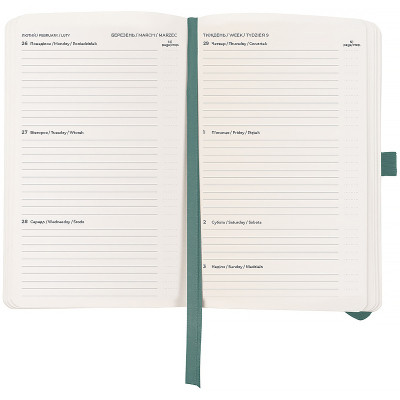 Еженедельник Axent датированный 2026 Partner Soft Skin 125х195, серо-лазурный (8509-26-48-A) Винница - изображение 2