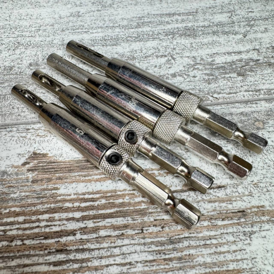 Набор самоцентрирующихся сверл 4 шт для мебели, дверных петель и замков, hex 6.35 мм Киев