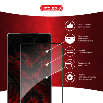 Стекло защитное Intaleo Full Glue Infinix Note 40 4G Black (1283126594915) Винница - изображение 3
