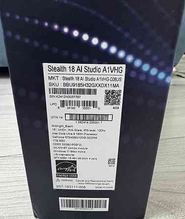 Ноутбук MSI Stealth 18 AI Studio A1VHG-008US Киев