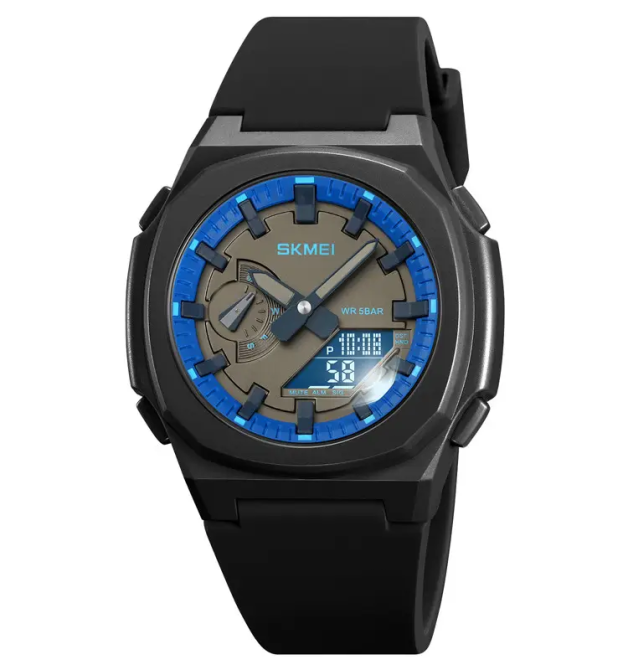 Годинник чоловічий наручний Skmei 2091 (Чорний/Синій/Чорний) Київ - фото 2