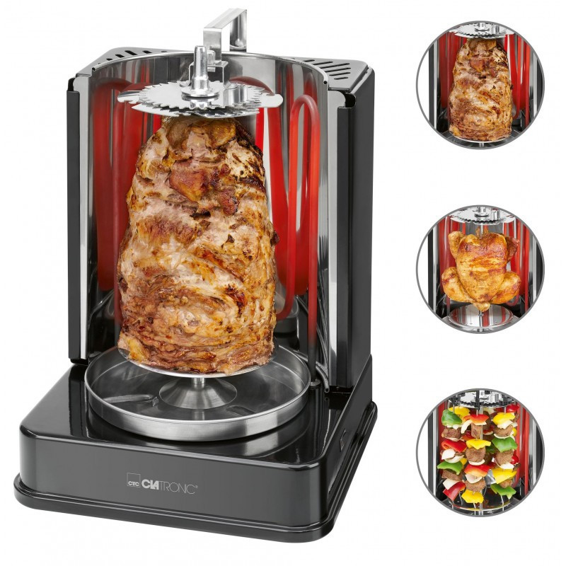 Вертикальный электрический донер - мультигриль 3в1 Clatronic DVG (3686) Мощность 1400 Вт Нововолынск - изображение 1