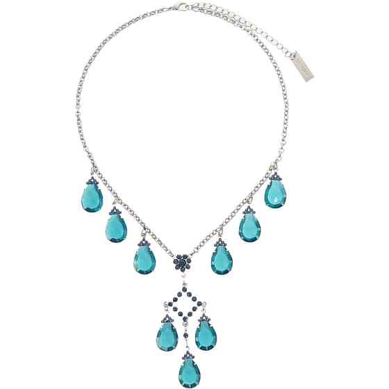 Кольє з блакитними підвісними краплинками Behave Луцьк