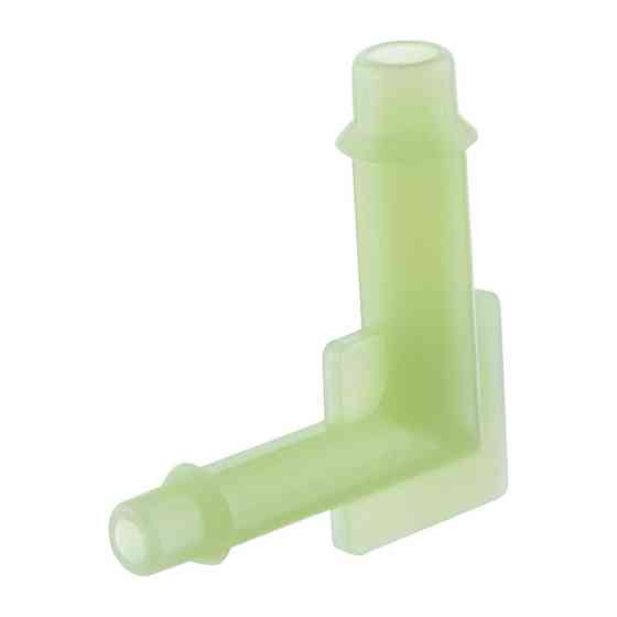 Фітинги, форсунки омивача, Фітинг (з'єднувач трубок) Г-подібний, Білий, Пластик, Розміри (мм): D-6.1 D1-4.5 Київ